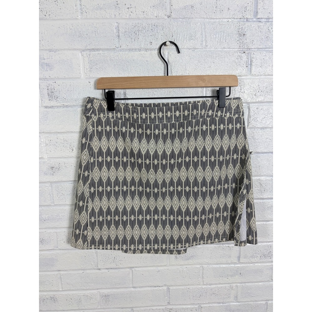 RipSkirt Hawaii Wrap Skirt Womens M Cream Black Geometric Ikat Length 1